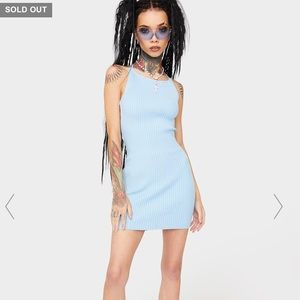 DOLLS KILL BLUE KNIT DRESS